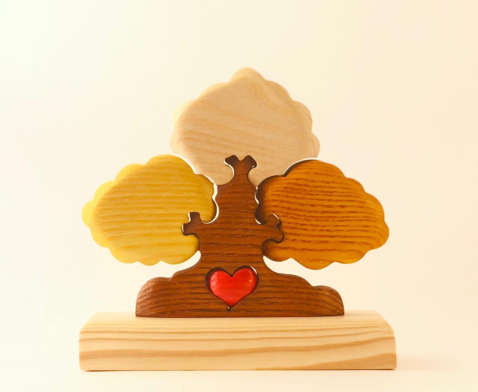 Árbol de 3 copas con corazón